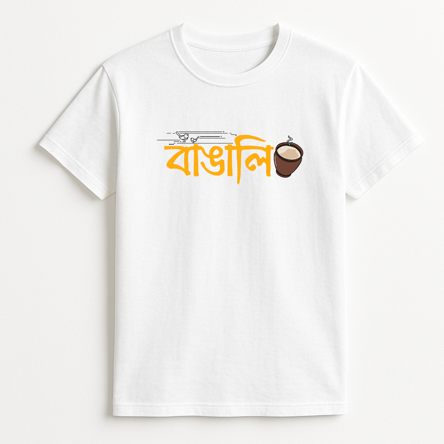 Men white tshirt bangali