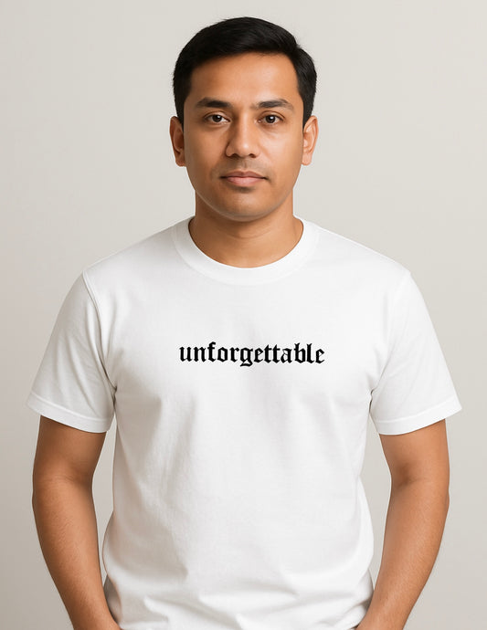 Men's white t-shirt Unforgettable