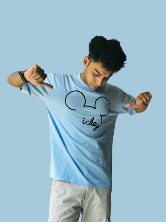 MYD CASUALS oversized sky blue t shirts