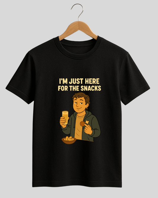 Just her for snacks white tshirt